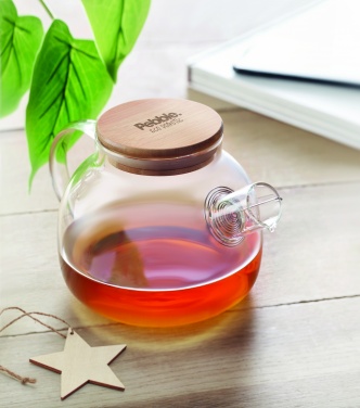 Logo trade promotional gifts picture of: Teapot borosilicate glass 850ml